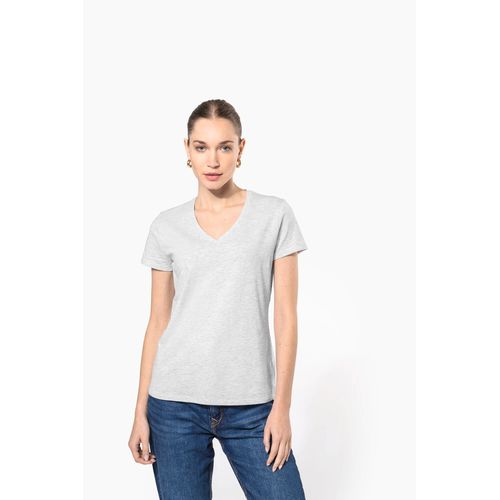 T-shirt col V manches courtes femme - 1