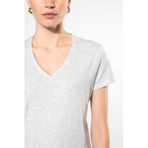T-shirt col V manches courtes femme - 3