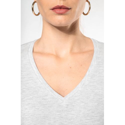 T-shirt col V manches longues femme - 3