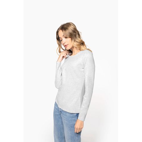 T-shirt col rond manches longues femme - 1
