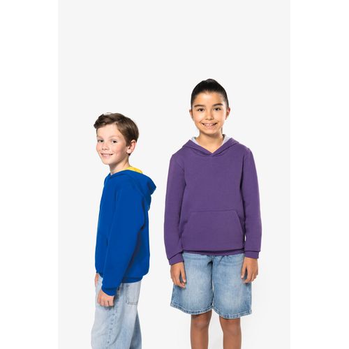 Sweat-shirt capuche contrastée enfant