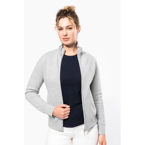 CHAQUETA DE FELPA CON CREMALLERA MUJER
