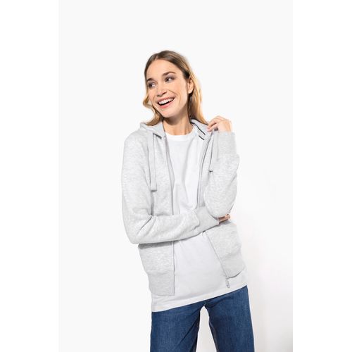 Sweat-shirt zippé capuche femme - 1