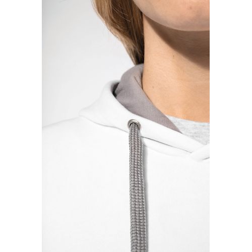 Sweat-shirt capuche contrastée femme - 4