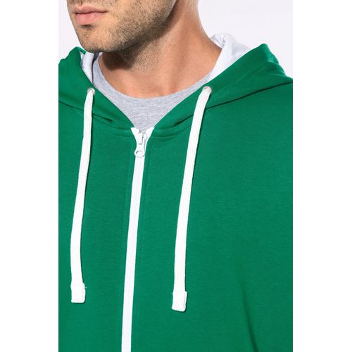 Sweat-shirt zippé capuche contrastée - 6