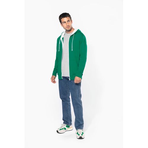 Sweat-shirt zippé capuche contrastée - 3