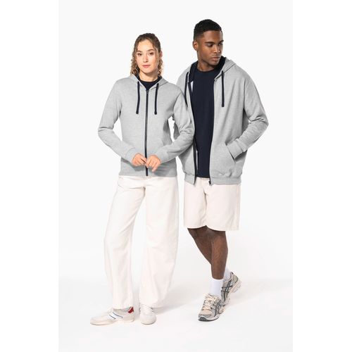 Sweat-shirt zippé capuche contrastée - 10