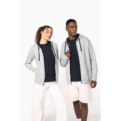 Sweat-shirt zippé capuche contrastée - 12