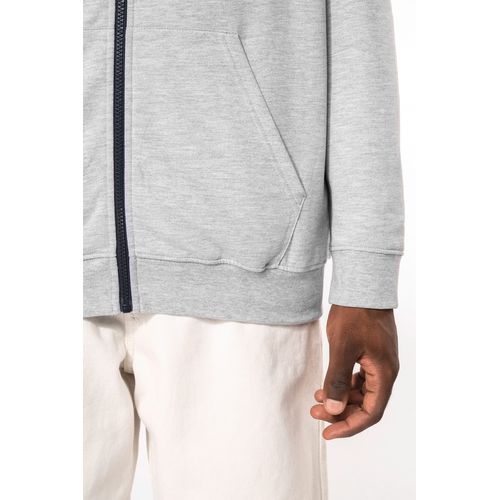 Sweat-shirt zippé capuche contrastée - 5