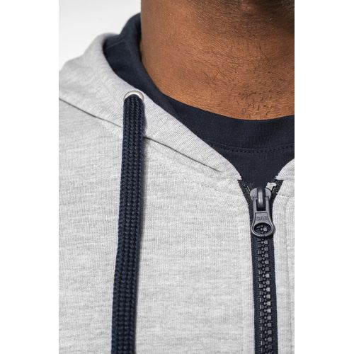 Sweat-shirt zippé capuche contrastée - 4
