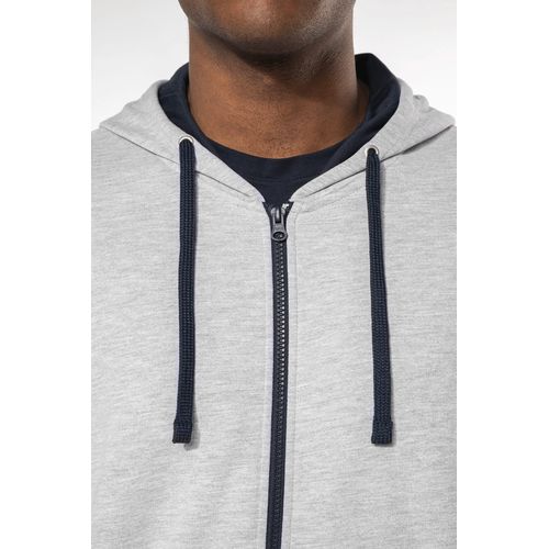 Sweat-shirt zippé capuche contrastée - 3