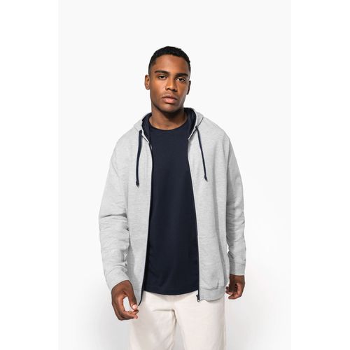 Sweat-shirt zippé capuche contrastée - 9