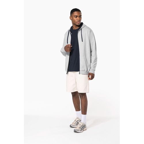 Sweat-shirt zippé capuche contrastée - 11