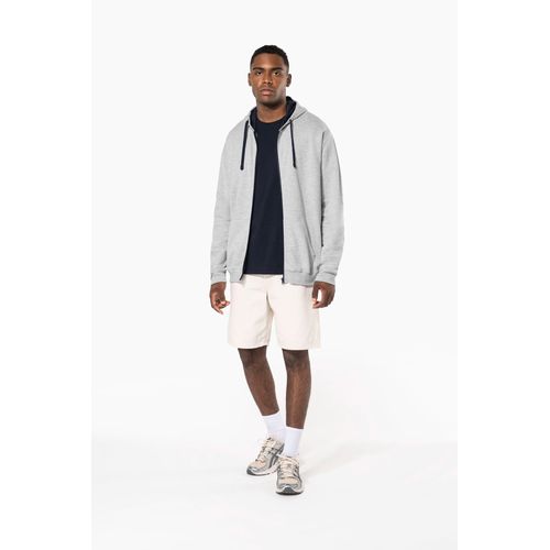Sweat-shirt zippé capuche contrastée - 6
