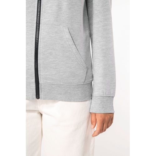 Sweat-shirt zippé capuche contrastée femme - 5