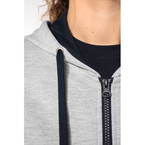 Sweat-shirt zippé capuche contrastée femme - 4