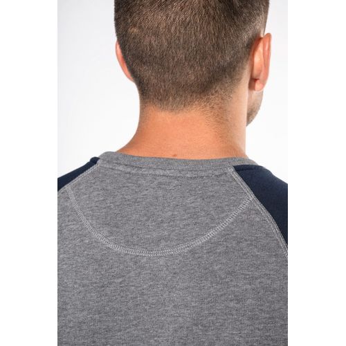 Sweat-shirt French Terry Bio bicolore col rond manches raglan homme - 6