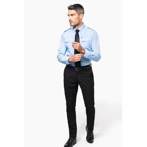 Chemise pilote manches longues homme - 4