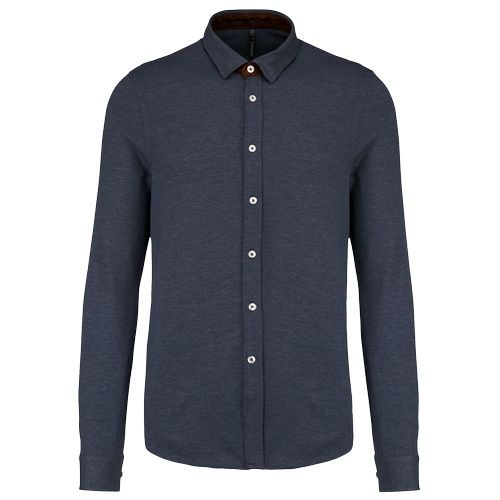 Chemise jacquard manches longues - 1