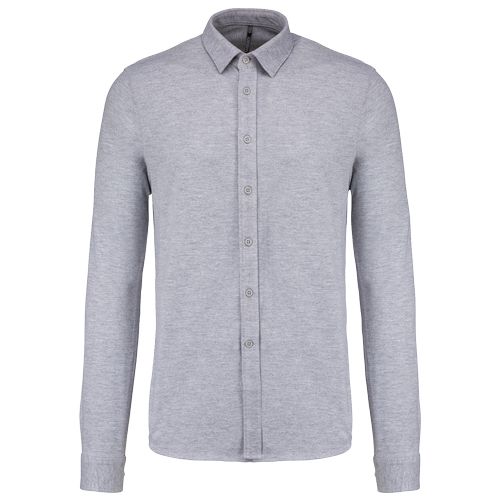 Chemise maille piquée manches longues - 1