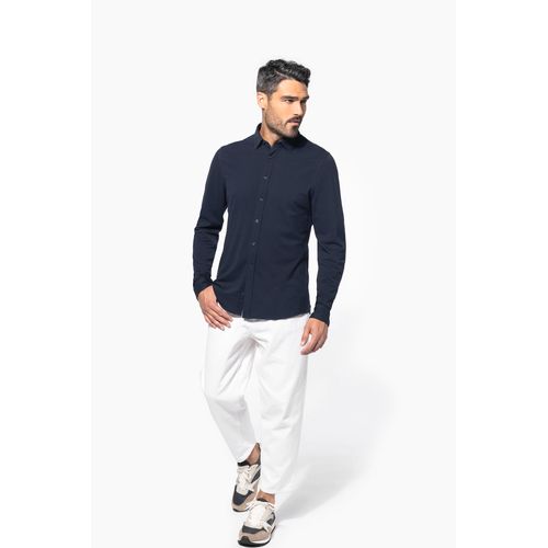 Chemise maille piquée manches longues - 4