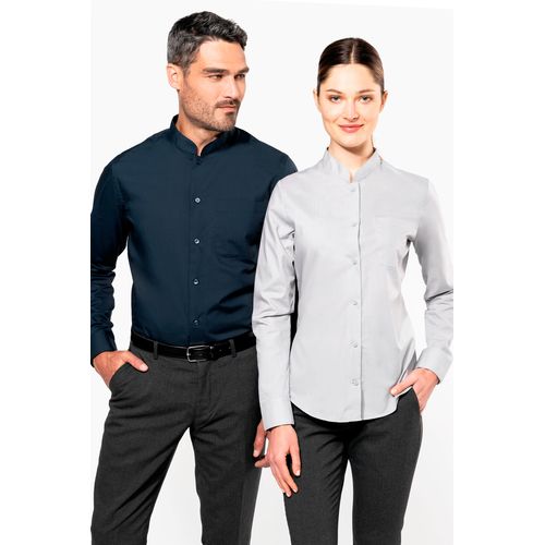 Chemise col mao manches longues femme - 10