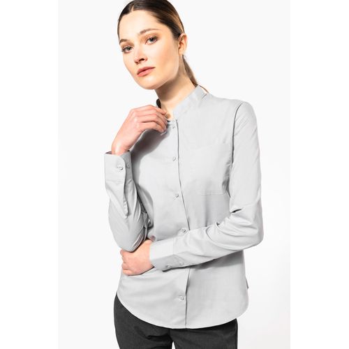 Chemise col mao manches longues femme - 3