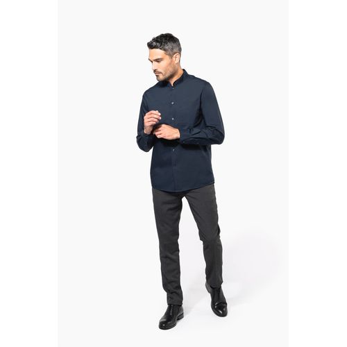 Chemise col mao manches longues - 5