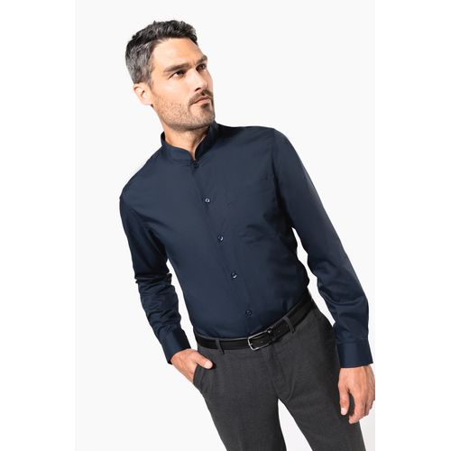 Chemise col mao manches longues - 3