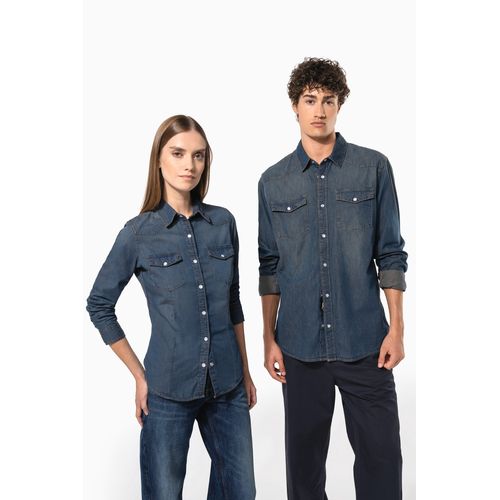 Chemise denim manches longues femme thumbnail 8