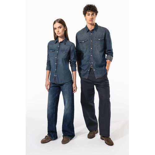 Chemise denim manches longues femme thumbnail 9