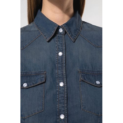 Chemise denim manches longues femme thumbnail 4