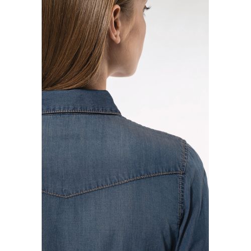 Chemise denim manches longues femme thumbnail 6