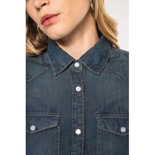 Chemise denim manches longues femme - 5