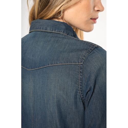Chemise denim manches longues femme - 4