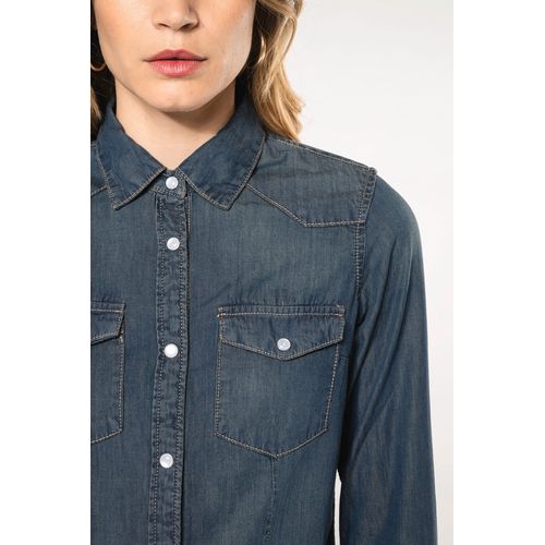 Chemise denim manches longues femme - 3