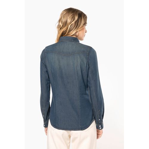 Chemise denim manches longues femme - 2