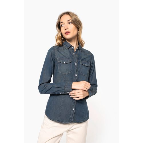 Chemise denim manches longues femme - 9