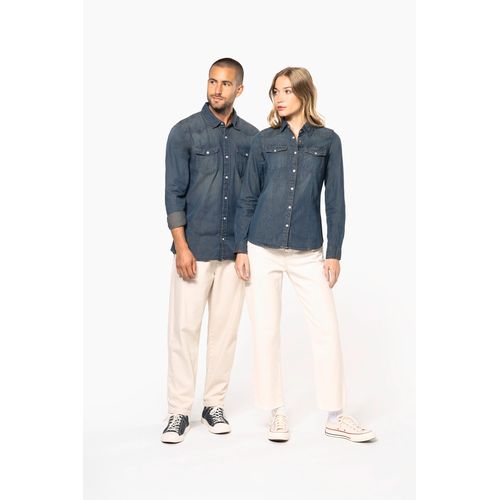 Chemise denim manches longues - 12