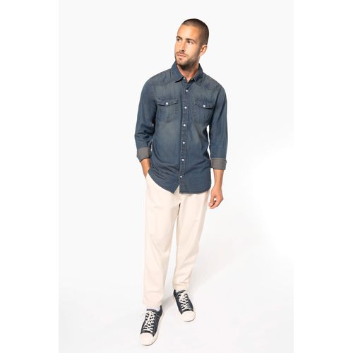 Chemise denim manches longues - 8