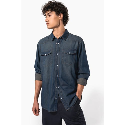Chemise denim manches longues - 1
