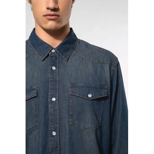 Chemise denim manches longues