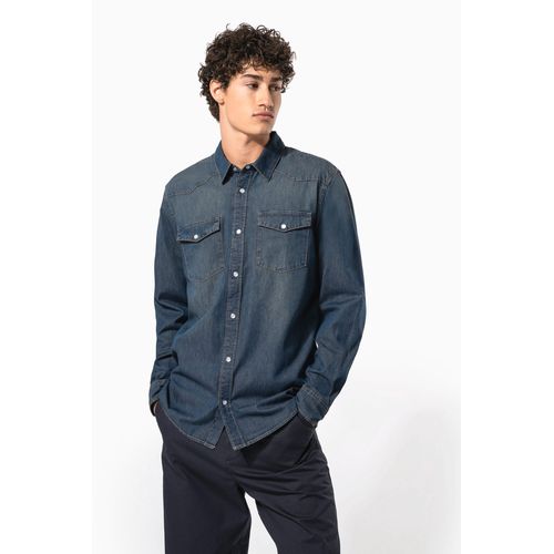 Chemise denim manches longues