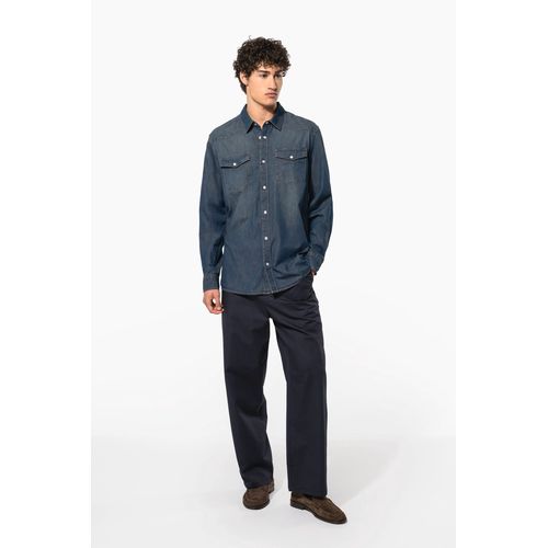 Chemise denim manches longues