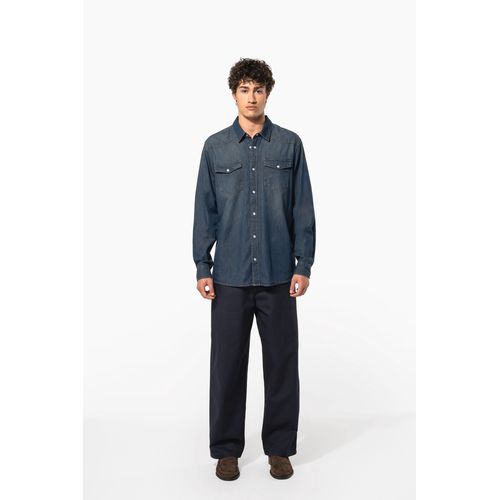 Chemise denim manches longues
