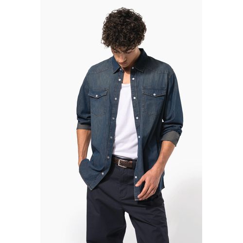 Chemise denim manches longues
