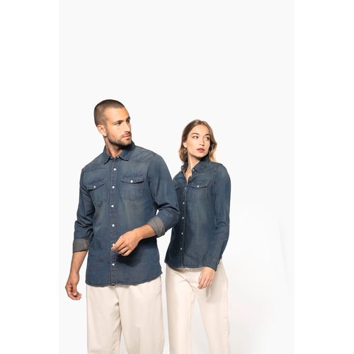 Chemise denim manches longues - 14