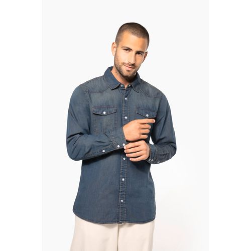 CAMISA DENIM MANGA LARGA HOMBRE