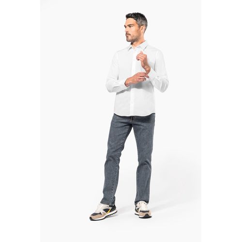 Chemise coton / élasthanne manches longues homme - 5