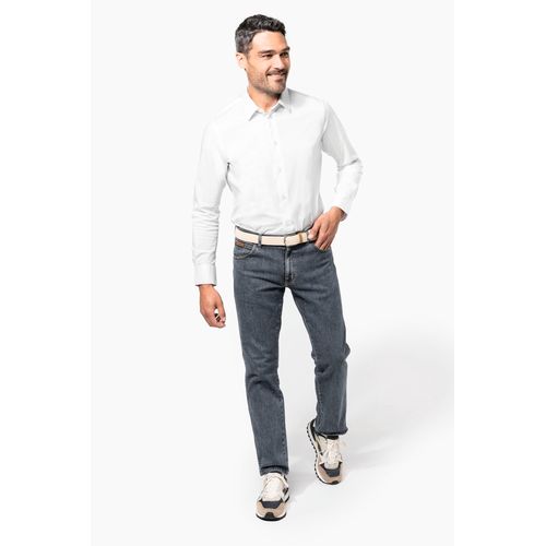 Chemise coton / élasthanne manches longues homme - 4